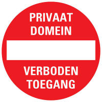 Privaat domein verboden toegang rond
